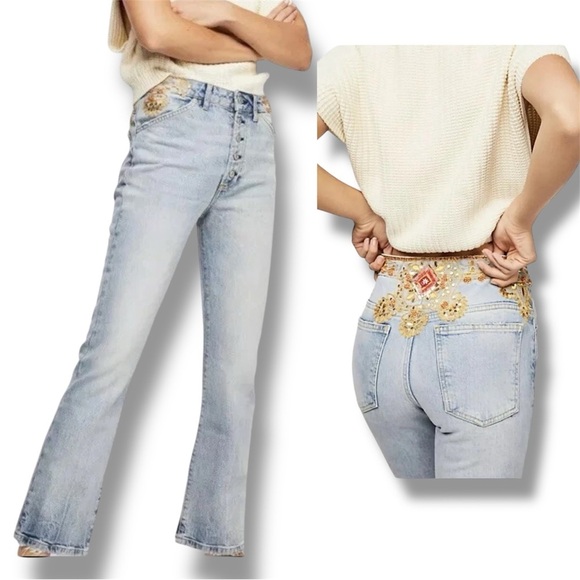 We The Free Denim - We The Free Women’s Novelty Embellished Jeans Size 25